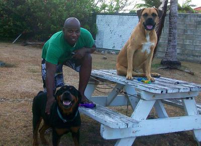 Charlie w her Dad and Shabba