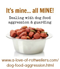 About dog food aggression and resource guarding